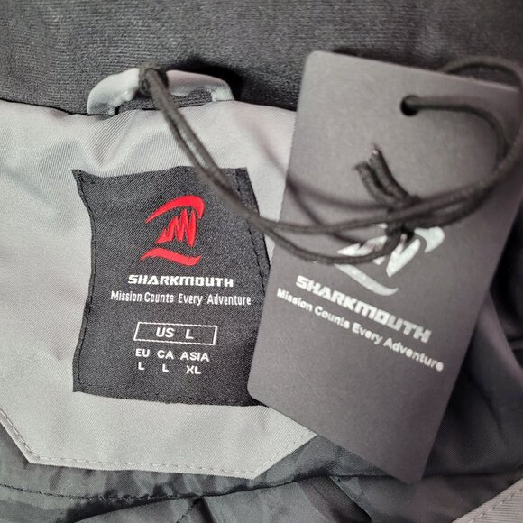 Women's Waterproof Sky Jacket Windproof Hooded Raincoat For Winter  Gray Large - Picture 9 of 16